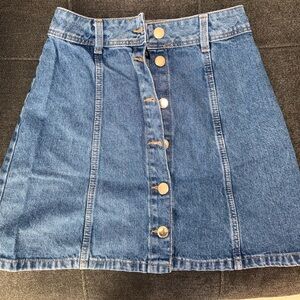 Denim High Waist Mini Skirt